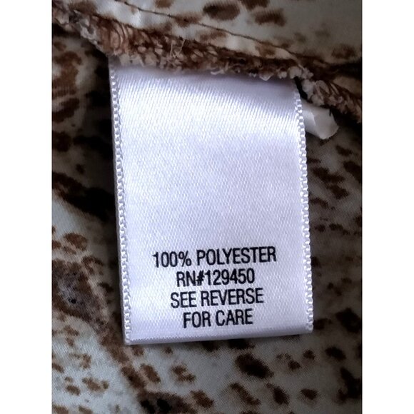 Apt. 9 Womens Snake Print Loose-Fit Blouse Size XL Lightweight Short Sleeve Top - Picture 7 of 7